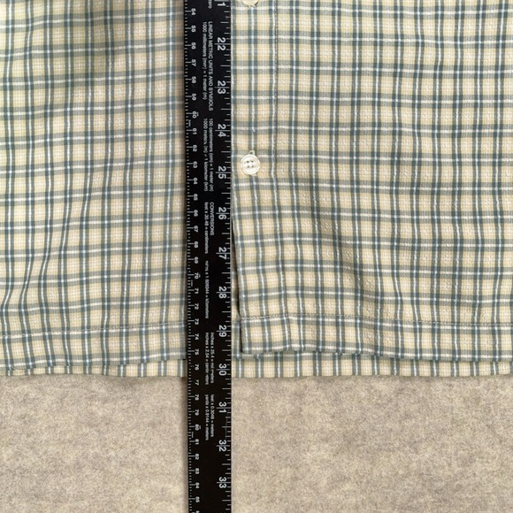 Vtg Ocean Pacific OP Shirt Mens Large Green Yellow Plaid Button Up Skate Surf - Picture 8 of 10